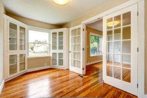 Empty house interior. View of entrance hallway and office room - Superior Housekeeping Service, LLC Where Exceptional Service & Affordability Meet!