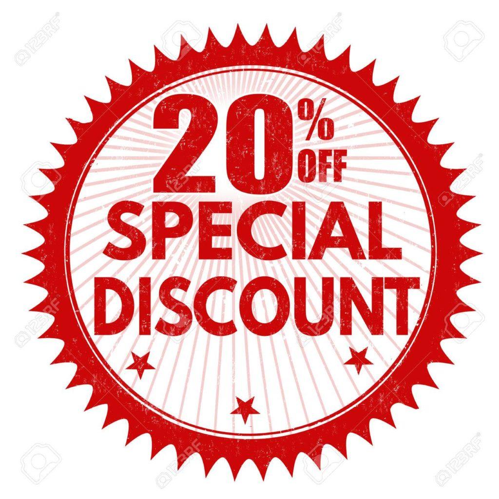 Special discount 20% off stamp - Superior Housekeeping Service, LLC 20% Special Discount