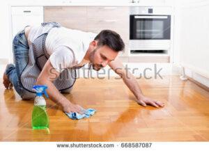 Housekeeper-male-scrubbing-floor-2 - Superior Housekeeping Service, LLC Where Exceptional Service & Affordability Meet!