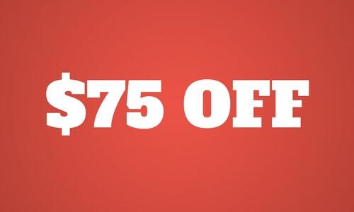 $75 off